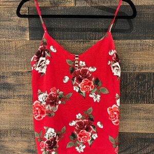 XS Red Flower Dynamite Cami